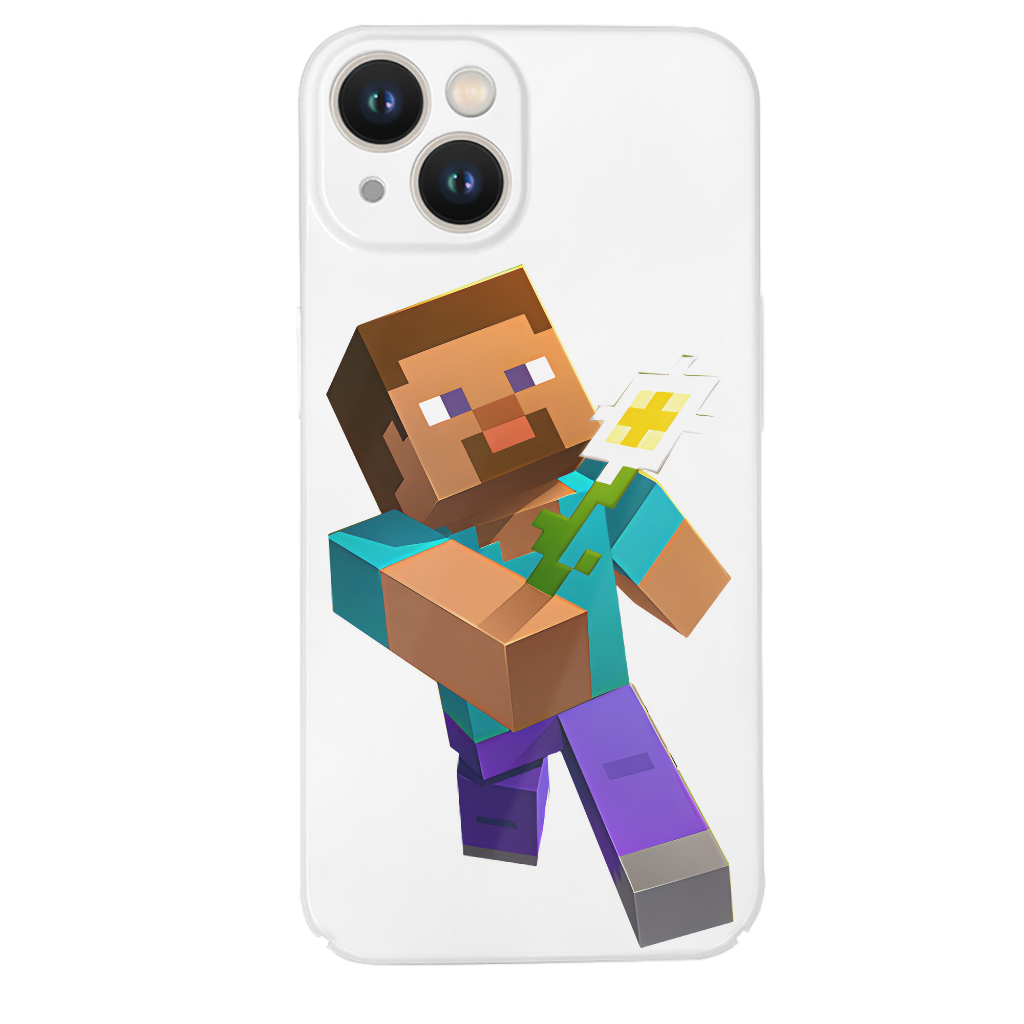 （画像用） マインクラフト ブロックの世界 Minecraft MC Block world 【iPhone 14シリーズ対応】ハードケース